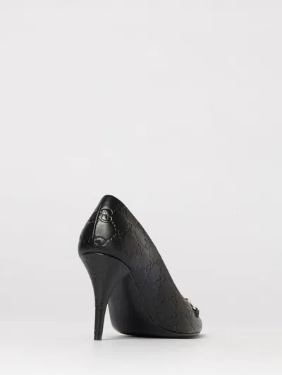 Gucci Calf Leather Bos Taurus Mid Heel Pumps In Animal Print