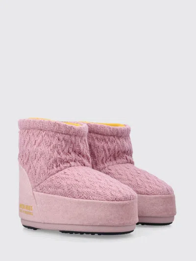 Moon Boot X Guest In Residence Icon Low No Lace Knit Boots In Multi