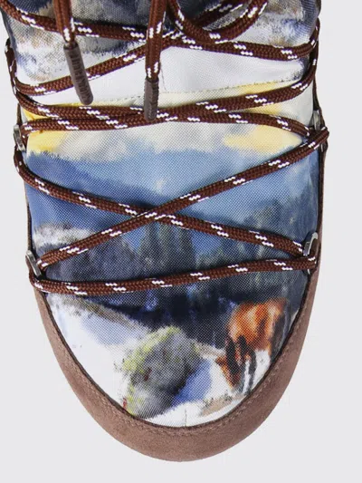 Moon Boot Womens Bronze Com  X Guest In Residence Icon Printed Shell And Suede Boots Eur 35 / 2 Uk In Animal Print