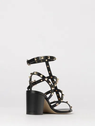 Valentino Garavani Valentino Rockstud Caged 60 Leather Ankle Strap Sandal In Black