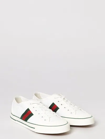Gucci Fabric Upper And Rubber Sole Sneaker In White