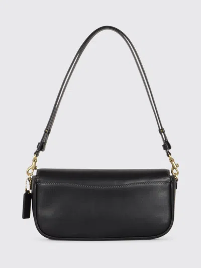 Coach Brook Leather Shoulder Bag In Black