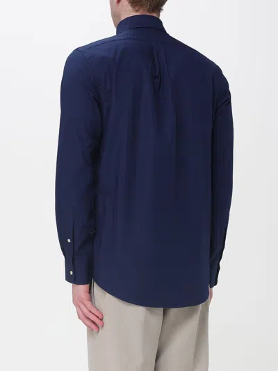Polo Ralph Lauren Camicia Bd In Popeline Stretch Slim-fit Shirt In Blue