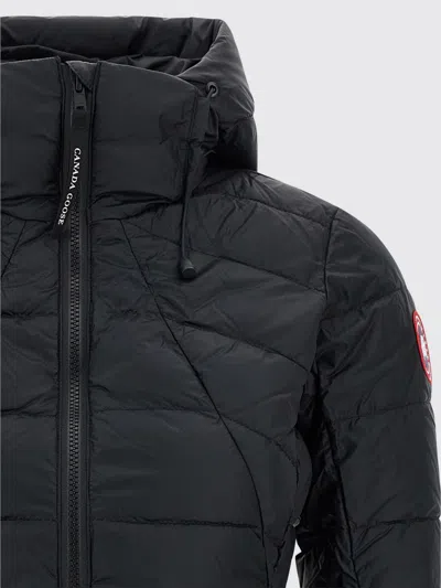 Canada Goose Quilted Padded Down Coat With Adjustable Collar In Black
