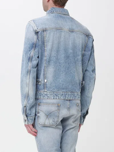 Dsquared2 Diagonal-wash Pockets Jacket In Blue