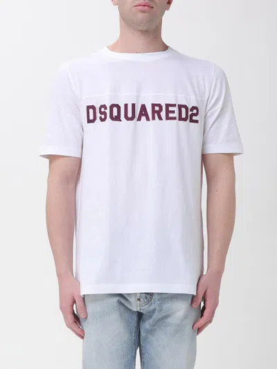 Dsquared2 Cool Football Crew Cotton T-shirt In White