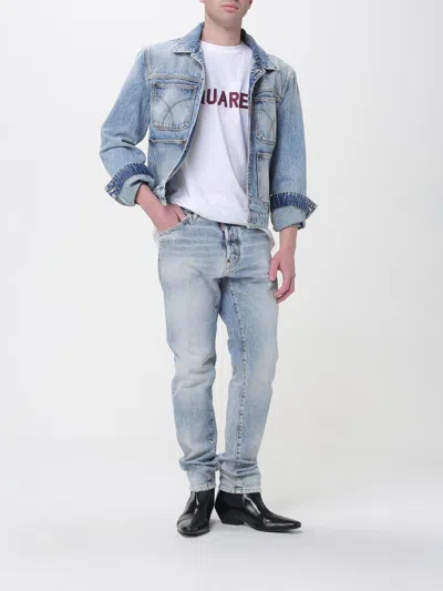 Dsquared2 Cool Football Crew Cotton T-shirt In White