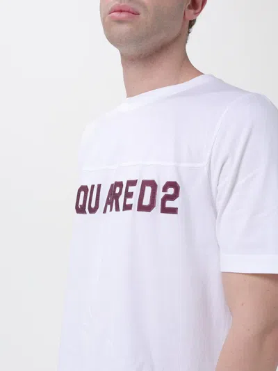 Dsquared2 Cool Football Crew Cotton T-shirt In White