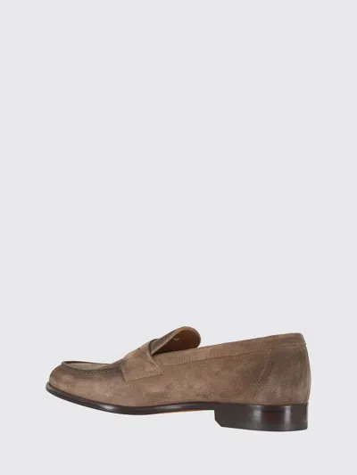 Doucal's Vintage Suede Loafer In Brown