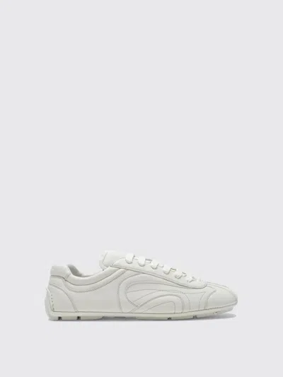 Prada Mens Neutral Montecarlo Re-edition 2005 Antiqued Leather Low-top Trainers Eur 42.5 / 8.5 Uk