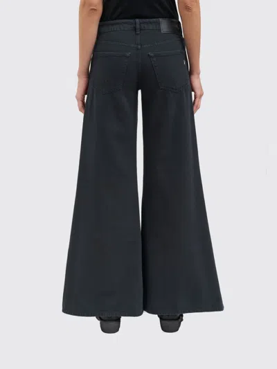 Dondup Marlen Wide Leg Denim Pants In Black