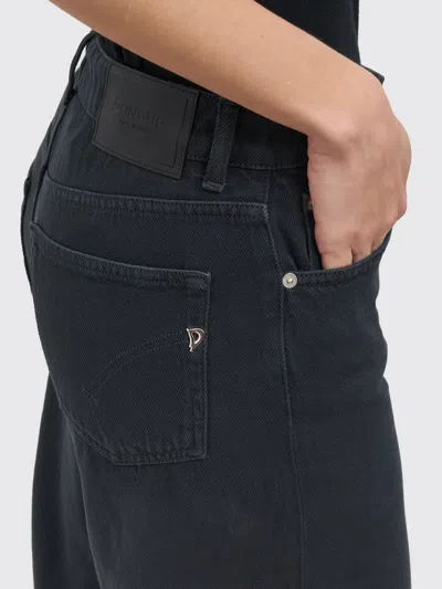Dondup Marlen Wide Leg Denim Pants In Black