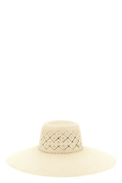 Maison Michel Blanche Openwork-design Hat In Neutral