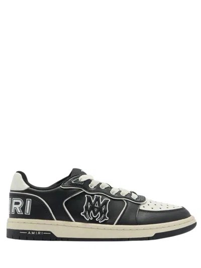 Amiri Vintage Leather Sneakers With Logo Details For Men In Black