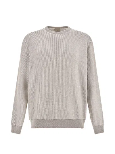 Paul & Shark Piuma Feather-light Cotton Sweater In Gray