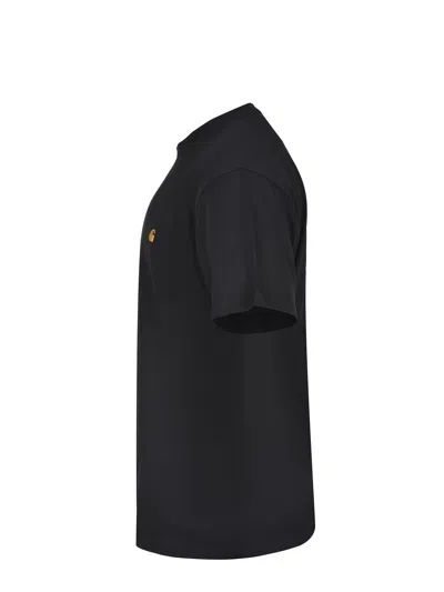 Carhartt American Script Embroidered Logo T-shirt In Black