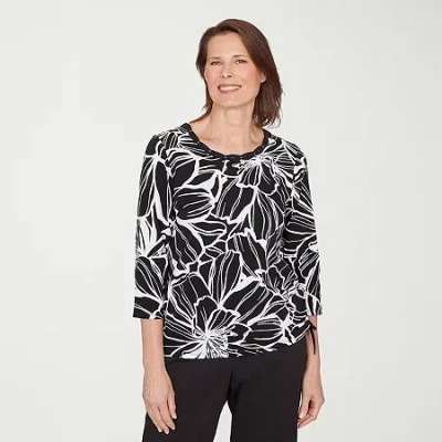 Alfred Dunner Linework Floral In Multi