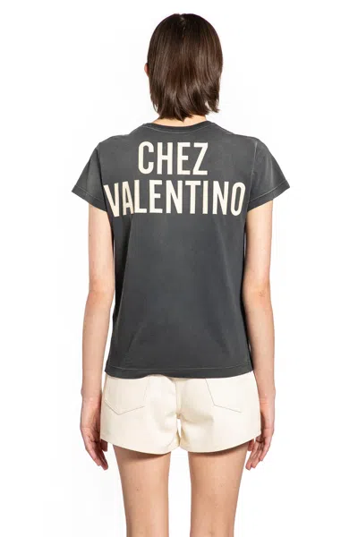 Valentino Womens Nero Betulla Printed Short-sleeves Cotton-jersey T-shirt In Gray