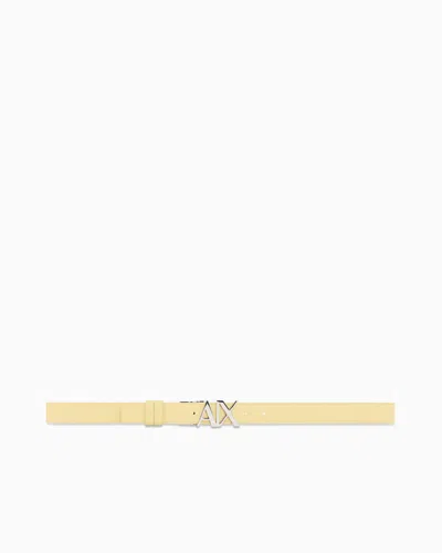 Armani Exchange Technical Fabric Belt In Neutral