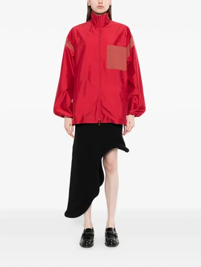 Samuel Gui Yang Panelled Jacket In Red