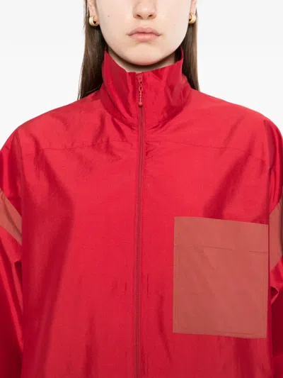 Samuel Gui Yang Panelled Jacket In Red
