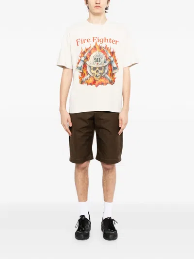 Melt Firefighter Graphic T-shirt In Neutral