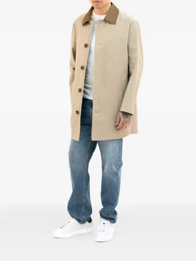 Fay Contrasting-collar Raincoat In Multi