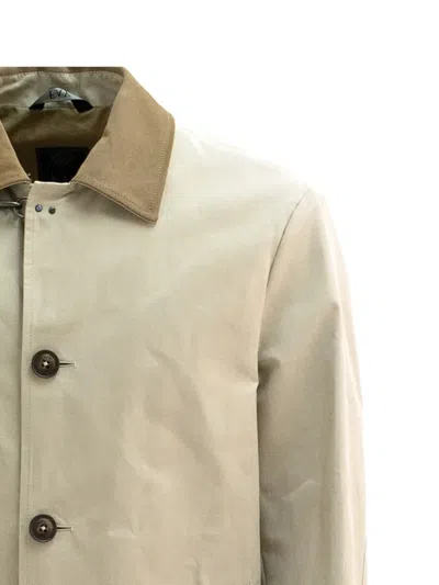 Fay Contrasting-collar Raincoat In Multi