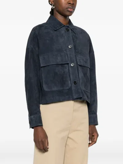 贴袋纽扣开合夹克