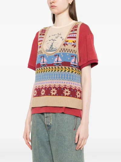 Garçon By Garçon Patterned Knitted Vest In Multi