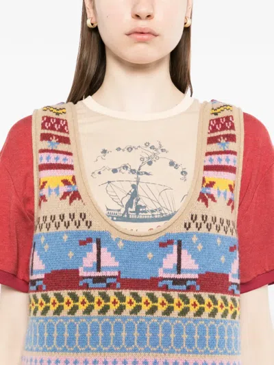 Garçon By Garçon Patterned Knitted Vest In Multi