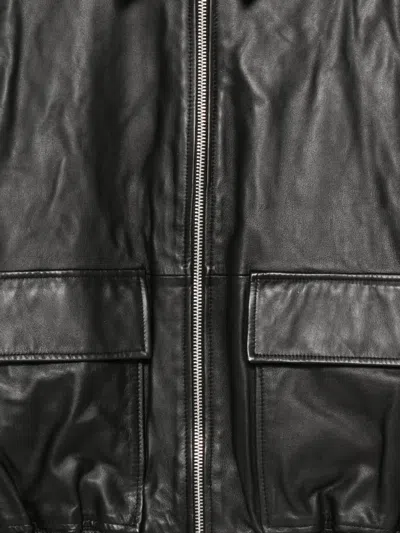 Studio Nicholson Piston Leather Jacket In Black