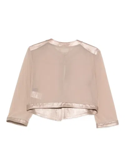 Timòtea Sheer-panel Jacket In Pink