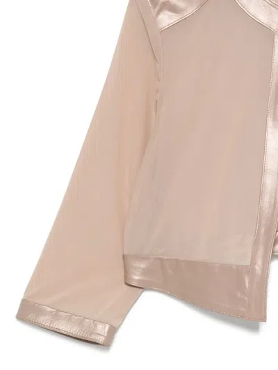Timòtea Sheer-panel Jacket In Pink