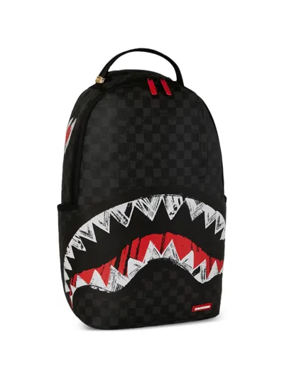 Sprayground Scribble Shark Backpack In Black