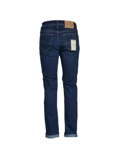Jacob Cohen Bard Patterned Insert Jeans In Blue