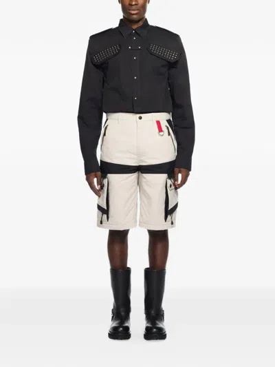 Off-white Zip-pockets Panelled Cargo Shorts In Multi