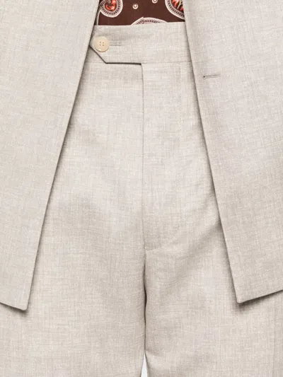 Fursac Buttoned Double-breasted Suit In Neutral