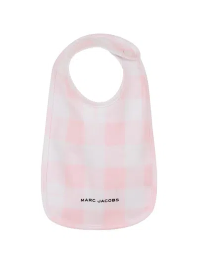 Marc Jacobs Checked-pattern Collared Babygrow Set In Pink