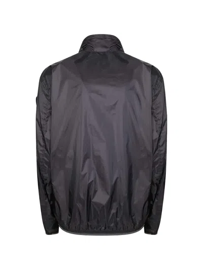 Blauer Logo Zip-up Jacket In Black