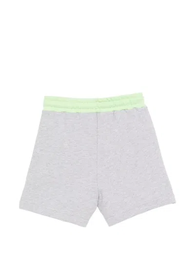 Msgm Contrast Drawstring Shorts In Gray