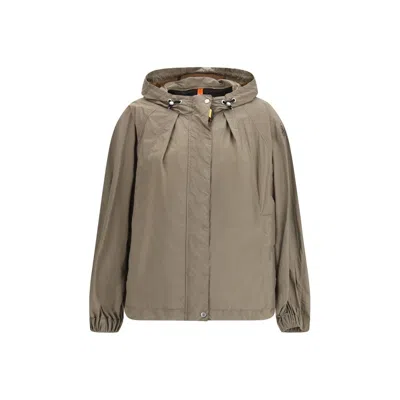 Parajumpers Bicolor Polyamide Shell Jacket In Brown