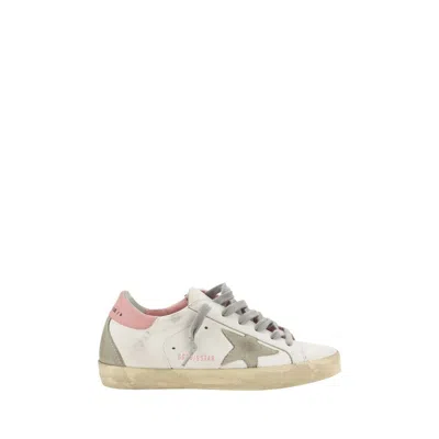 Golden Goose Superstar Leather Upper And Heel Suede Star And Spur Cream Sole Sneakers In Multi
