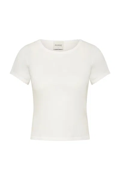 Posse Clover Tee In White
