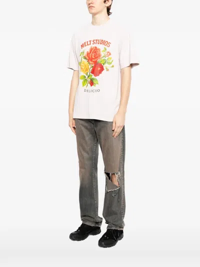 Melt Floral Print T-shirt In Pattern
