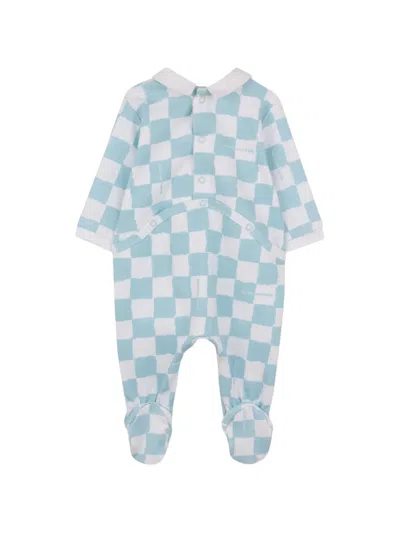 Marc Jacobs Collared Chequered-pattern Pyjama Set In Blue