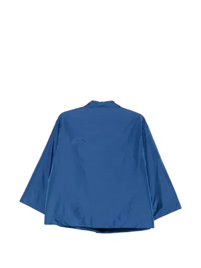 Aspesi Button-fastening Front-pocket Jacket In Blue