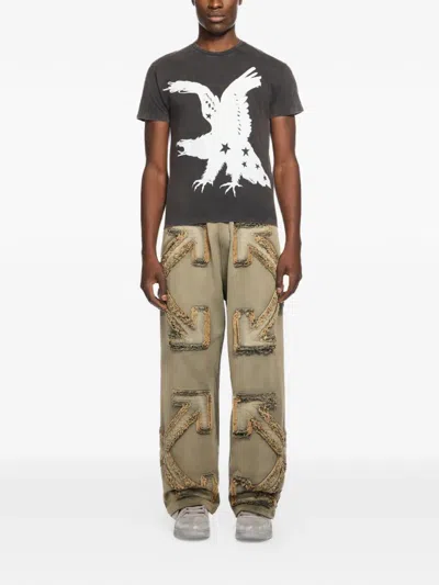 Off-white Eagle-print T-shirt In Gray
