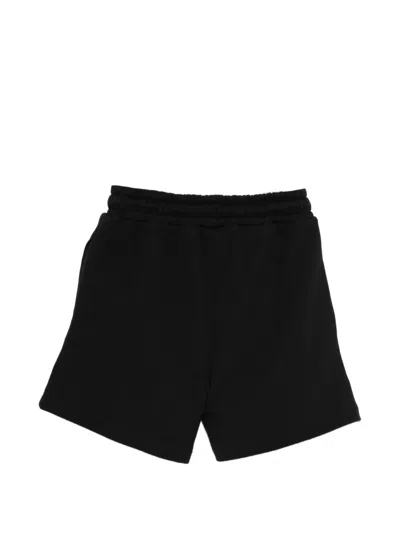 Msgm Logo-print Drawstring Shorts In Black