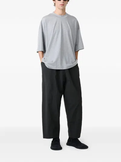 Studio Nicholson Piu Oversized T-shirt In Gray